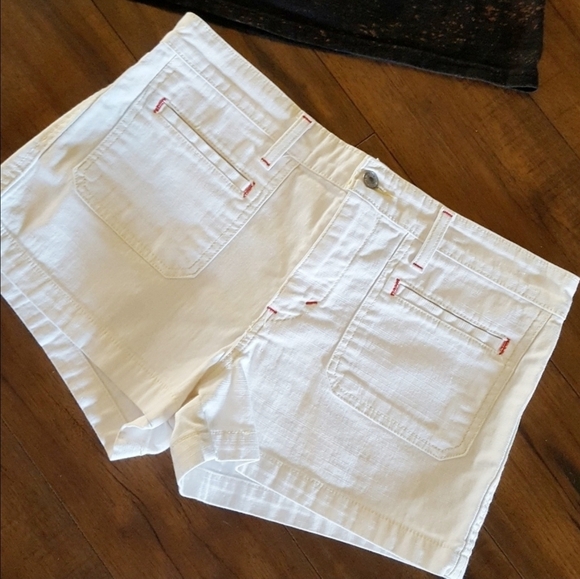 Levi's Vintage White Low Rise Denim Shorts